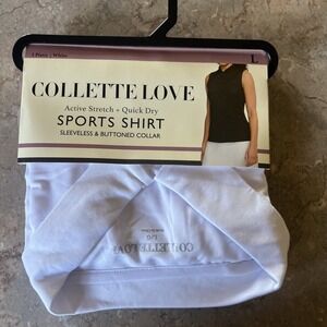 Collette Love Active Stretch Quick Dry Sports Shirt Sleeveless Large